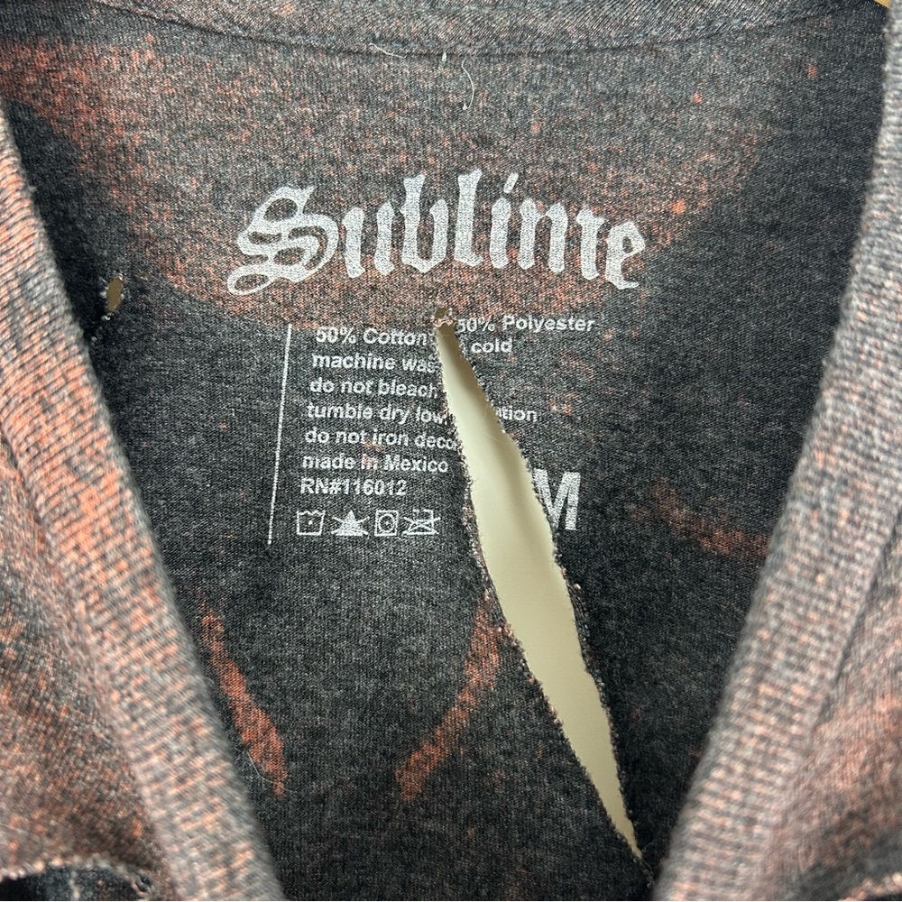 Sublime Thrashed Acid Burnout Tee Size Medium - Picture 4 of 6